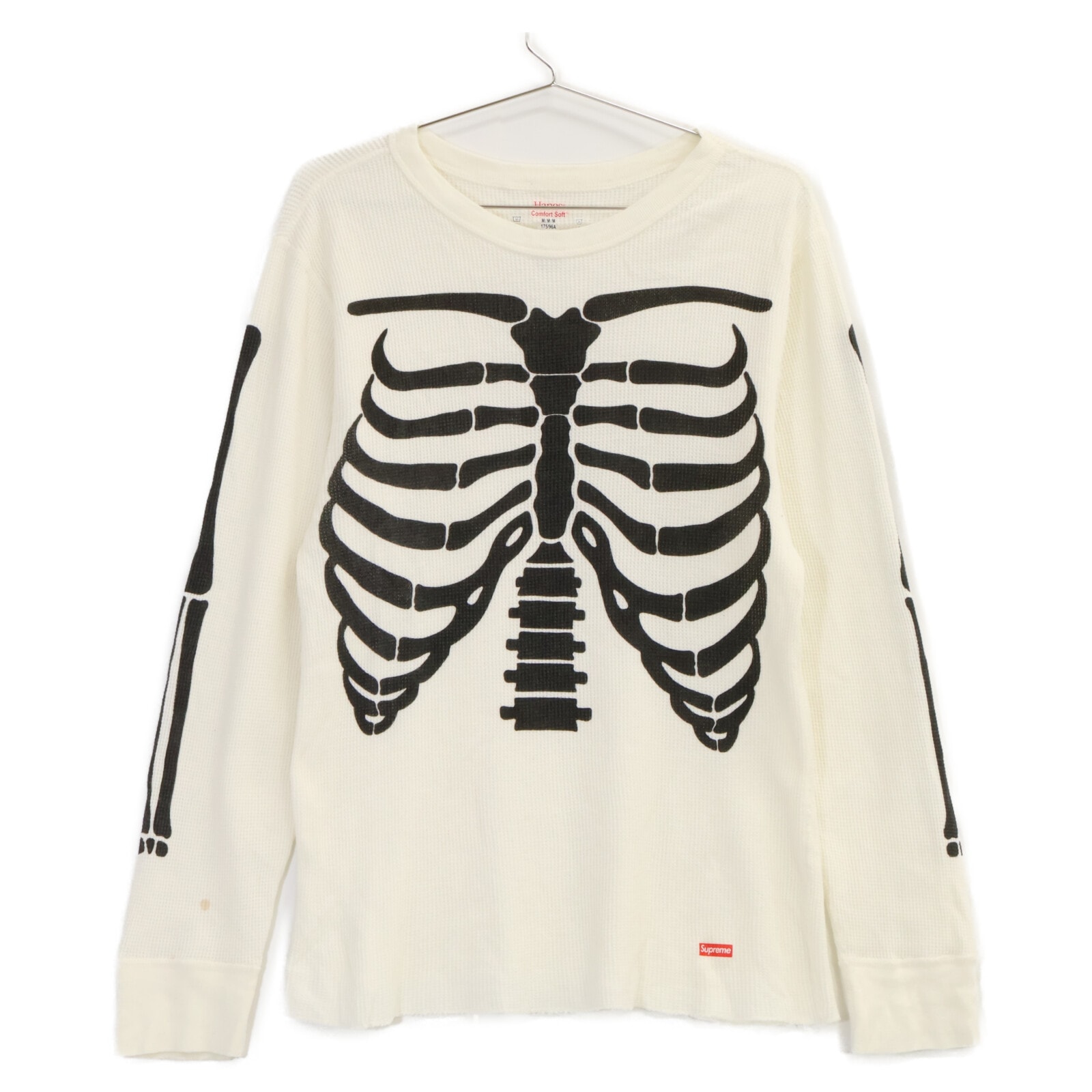 ヘインズ ×SUPREME ボーンズ サーマル クルーネック Tシャツ M