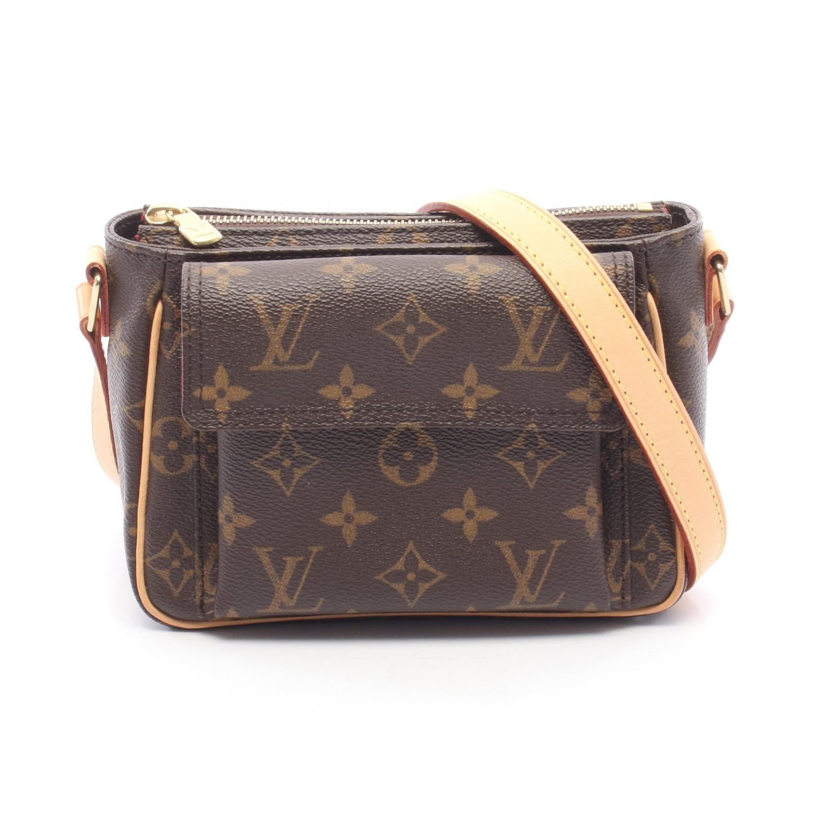 ルイ・ヴィトン LOUIS VUITTON ヴィバシテPM ショルダーバッグ バッグ PVCコーティングキャンバス レザー モノグラム レディース ブラウン系 M51165 【中古】