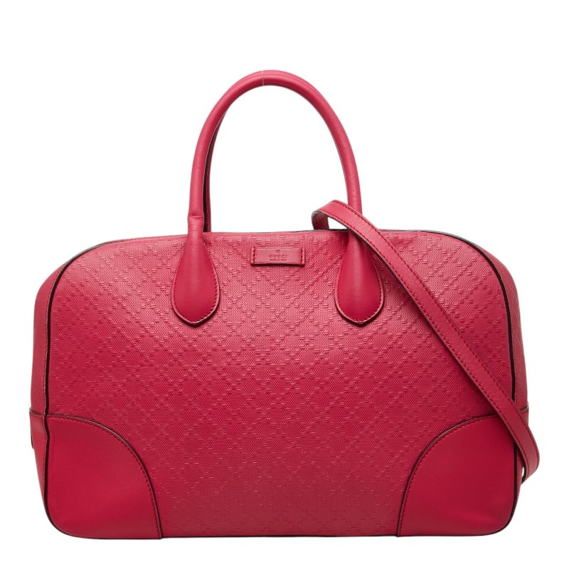 グッチ ブライトディアマンテ ハンドバッグ ショルダーバッグ 2WAY 354332 フューシャピンク レザー レディース GUCCI 【中古】