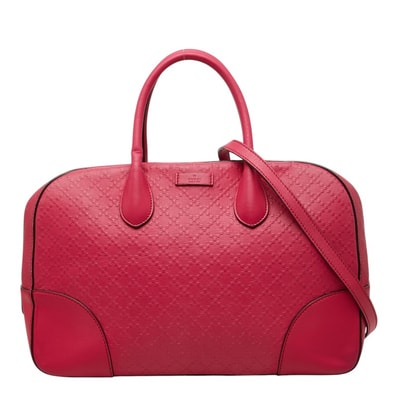 グッチ ブライトディアマンテ ハンドバッグ ショルダーバッグ 2WAY 354332 フューシャピンク レザー レディース GUCCI 【中古】