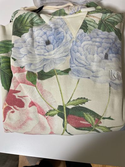 Kith Peony Print Hoodie Blue