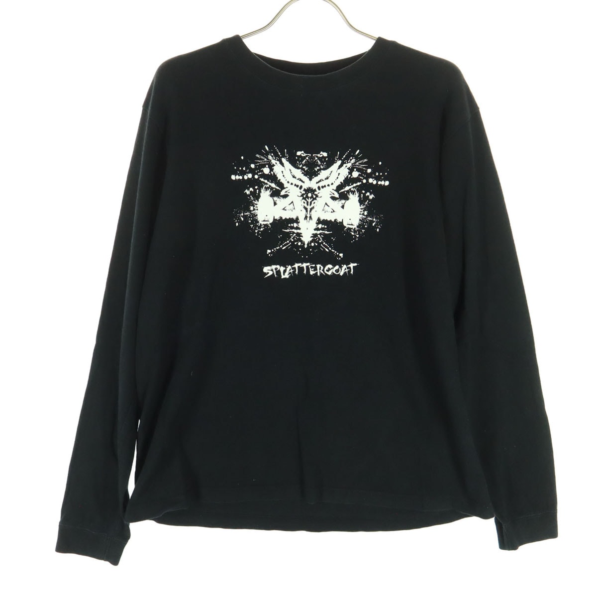 THRASHER スラッシャー コットン フロントプリント 長袖 Tシャツ M ブラック