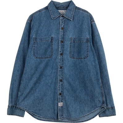 古着 リーバイス Levi's LEVI STRAUSS Signature ロゴパッチ 長袖 デニムシャツ メンズL相当/eaa646674