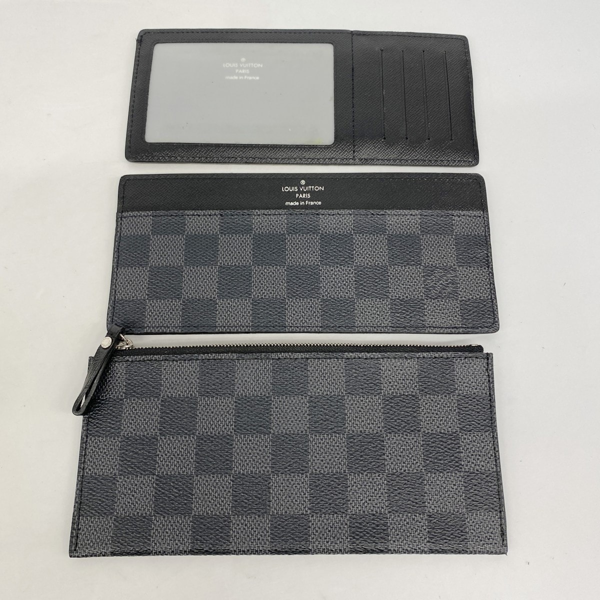 D (傷や汚れあり)】【6gd4185】ルイヴィトン 長財布 ダミエ・グラ