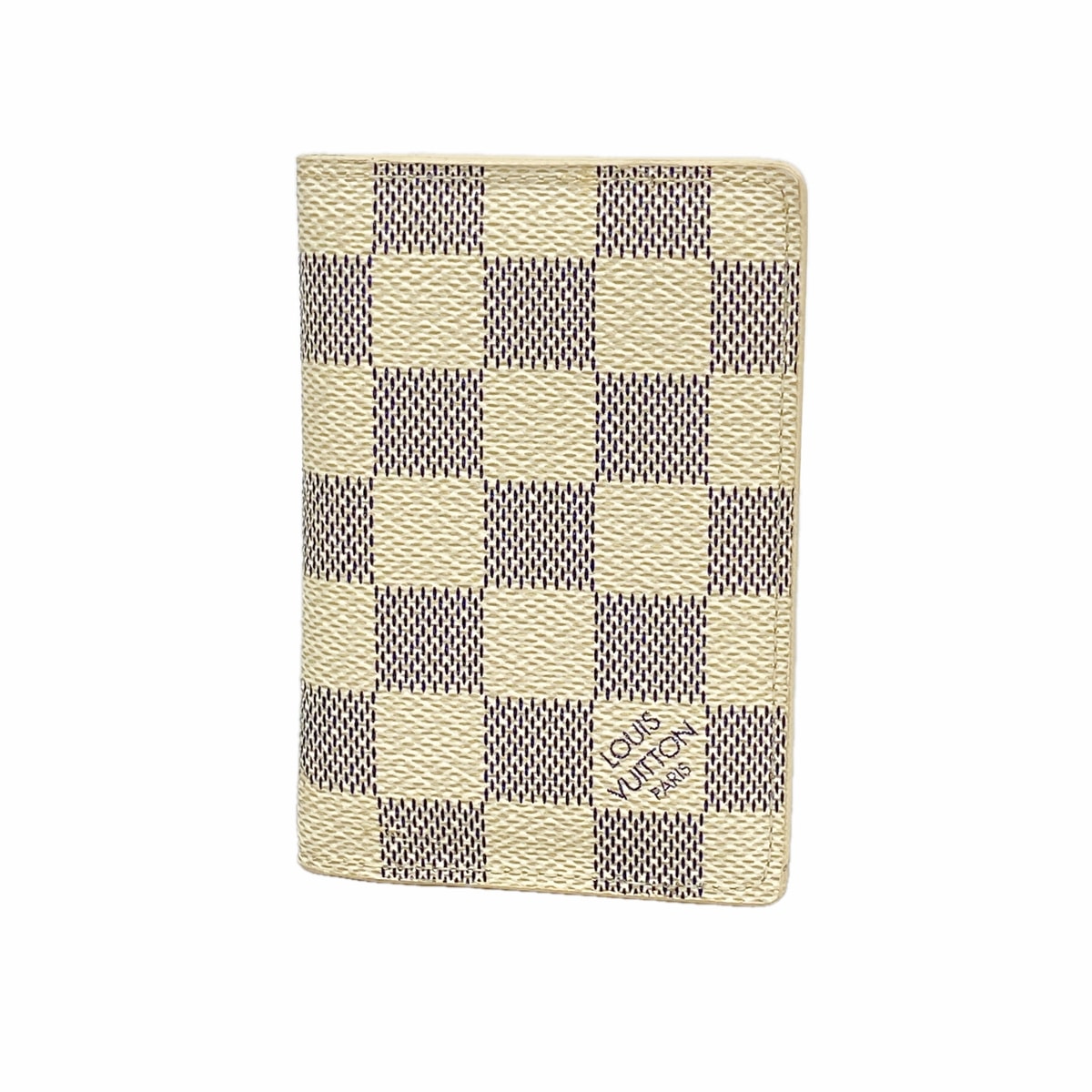 【6ie6746】ルイヴィトン カードケース ダミエ・アズール ポケットオーガナイザー N63144 ホワイト【中古】レディース
