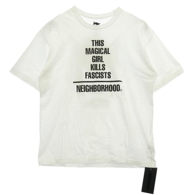 NEIGHBORHOOD ネイバーフッド 23SS × JUN INAGAWA ジュンイナガワ 半袖 Tシャツ カットソー ホワイト系 L【中古】