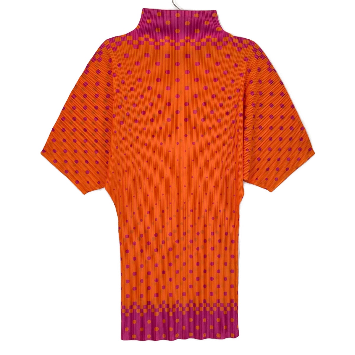 A (未使用に近い)】プリーツプリーズ ｵﾚﾝｼﾞ ﾄﾞｯﾄ柄 PP41-FT362 ﾎﾞﾄﾙﾈｯｸ