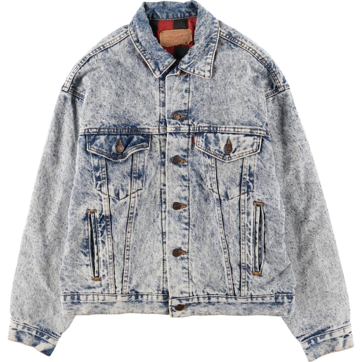 古着 90年代 リーバイス Levi's 70417-0819 ケミカルウォッシュ デニムジャケット Gジャン USA製 メンズM相当 ヴィンテージ/eaa586413