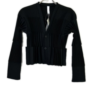 シーエフシーエル 25AW CF010KE208JP00 ブラック ポリエステル アコーディオンプリーツ ACCORDION CROPPED CARDIGAN F