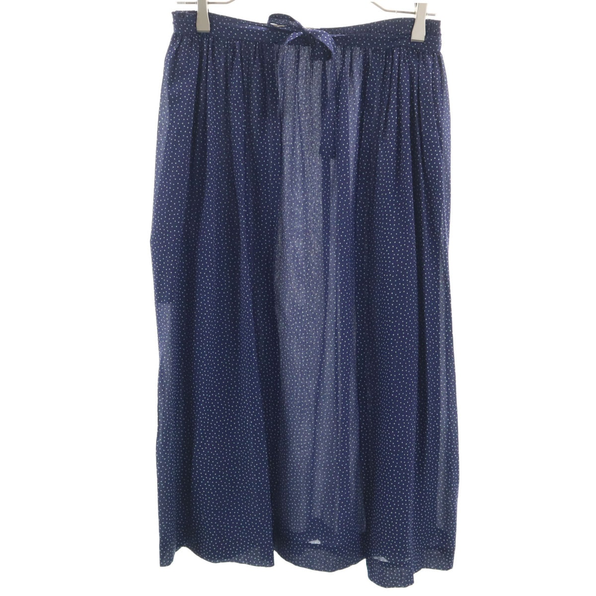 COMME des GARCONS コムデギャルソン 90s オールド ピンドット柄 ミモレ丈 ラップスカート ネイビー