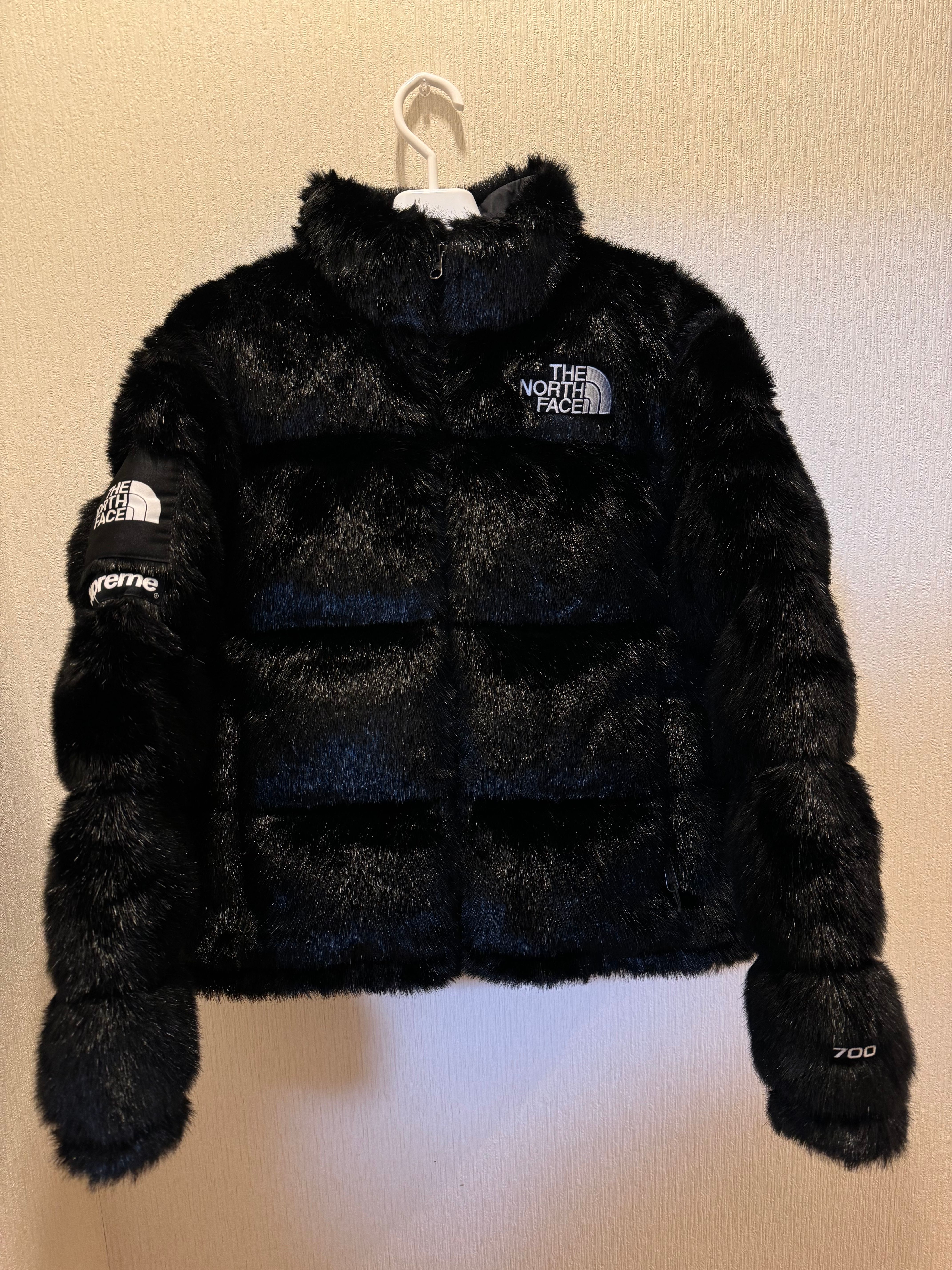 Supreme x The North Face Faux Fur Nuptse Jacket "Black"