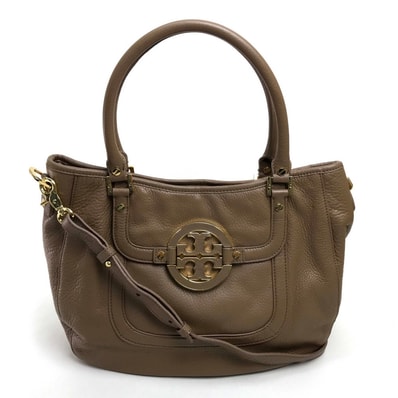 トリーバーチ Tory Burch 肩掛け 手提げ トートバッグ ロゴ カバン 2WAYバッグ ショルダーバッグ ハンドバッグ レザー ブラウン