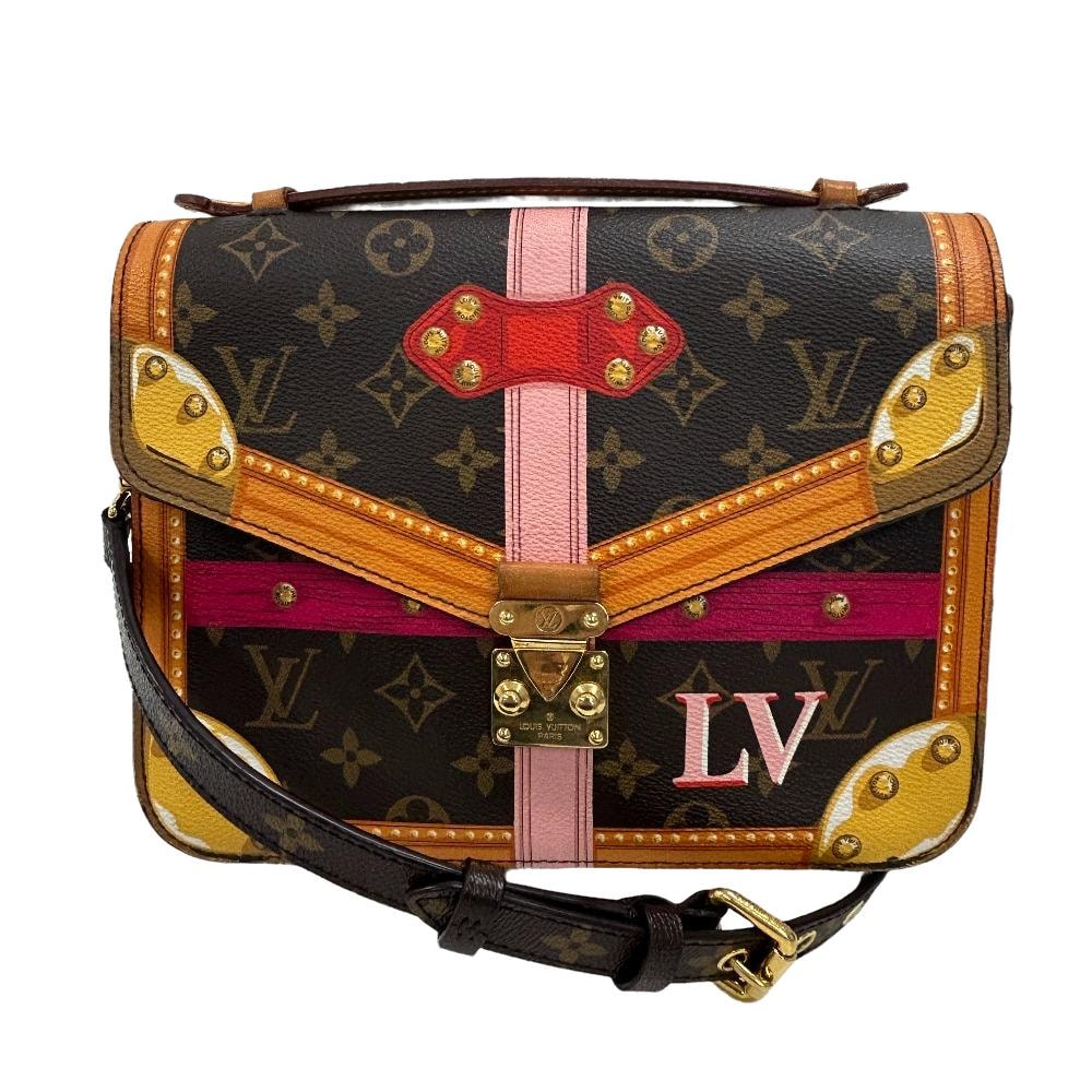 ルイヴィトン LOUIS VUITTON ショルダーバッグ モノグラム サマートランク ポシェット・メティス M43628 ブラウン