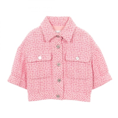 シャネル CHANEL ココマークボタン ツイード 衣料品 アウター コットン レディース ピンク系 P74451V65954 【中古】