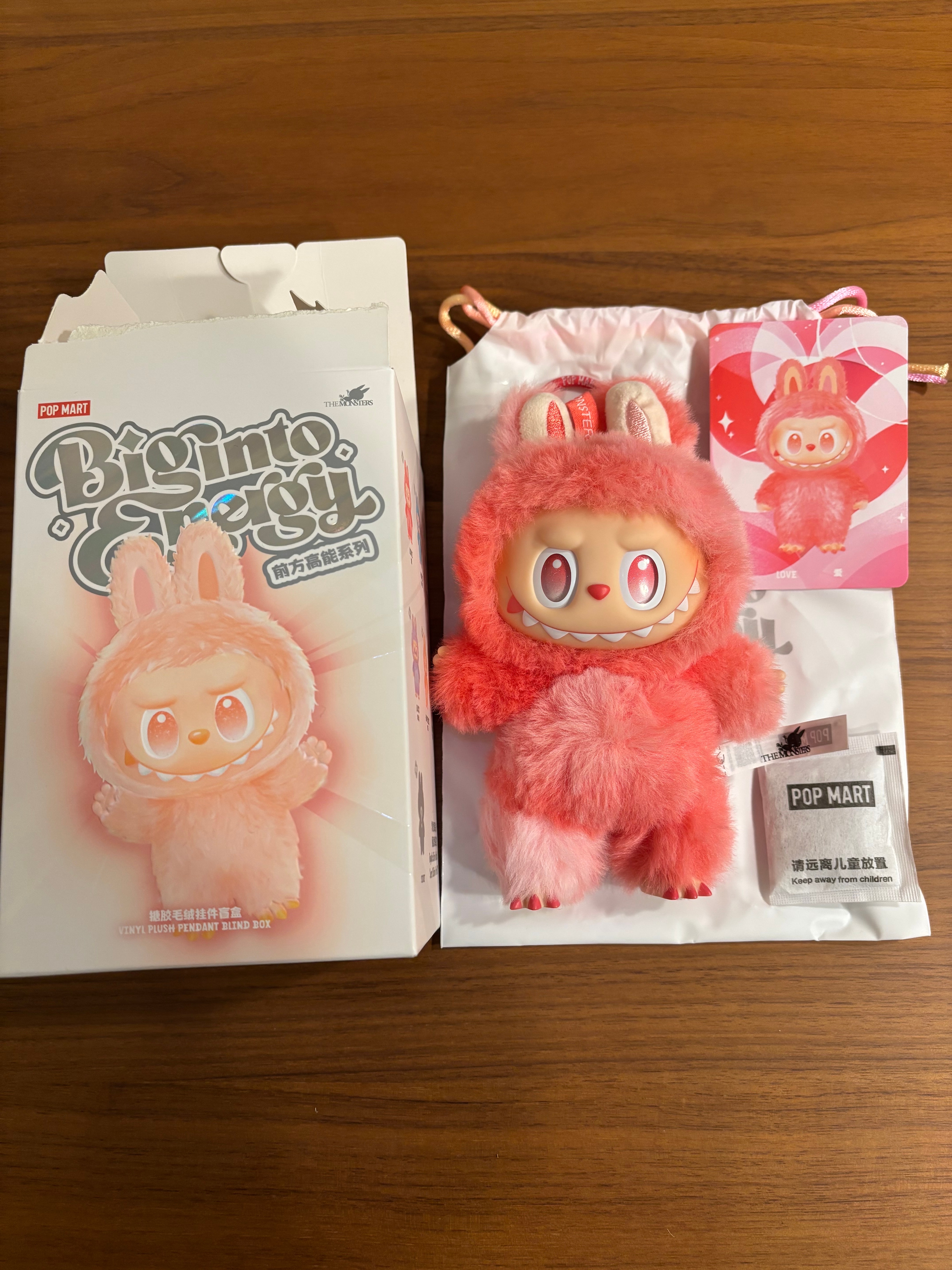POP MART THE MONSTERS (LABUBU) Big into Energy Series Plush Pendant LOVE