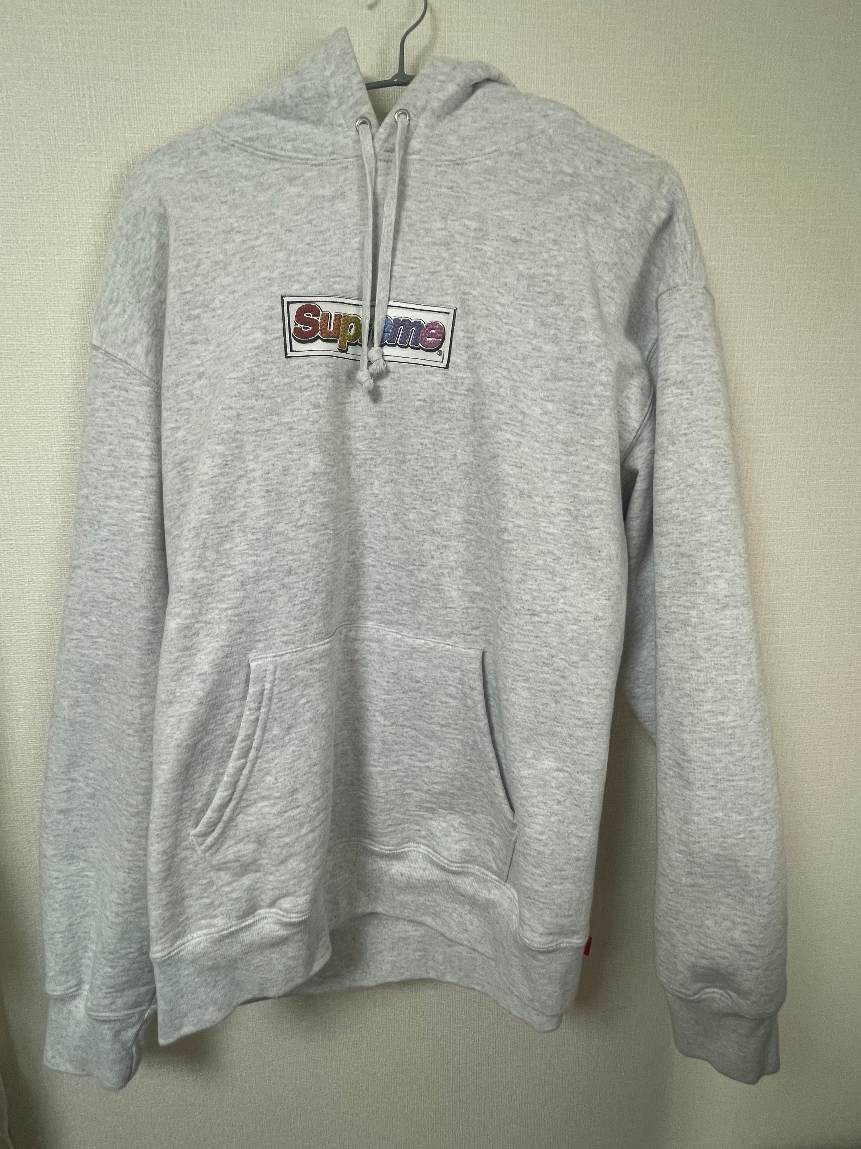 Supreme Bling Box Logo Hooded Sweatshirt "Ash Grey"