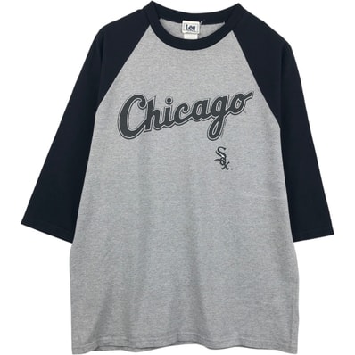 古着 00年代 リー Lee SPORT MLB CHICAGO WHITE SOX シカゴホワイトソックス 7分袖 ロゴプリントTシャツ メンズM相当/eaa619988