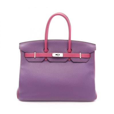 エルメス HERMES バーキン35 パーソナルオーダー ハンドバッグ バッグ レザー トゴ トゴ アネモネ □Q刻印(2013年製造) レディース パープル系 / ピンク系 / トスカ 【中古】