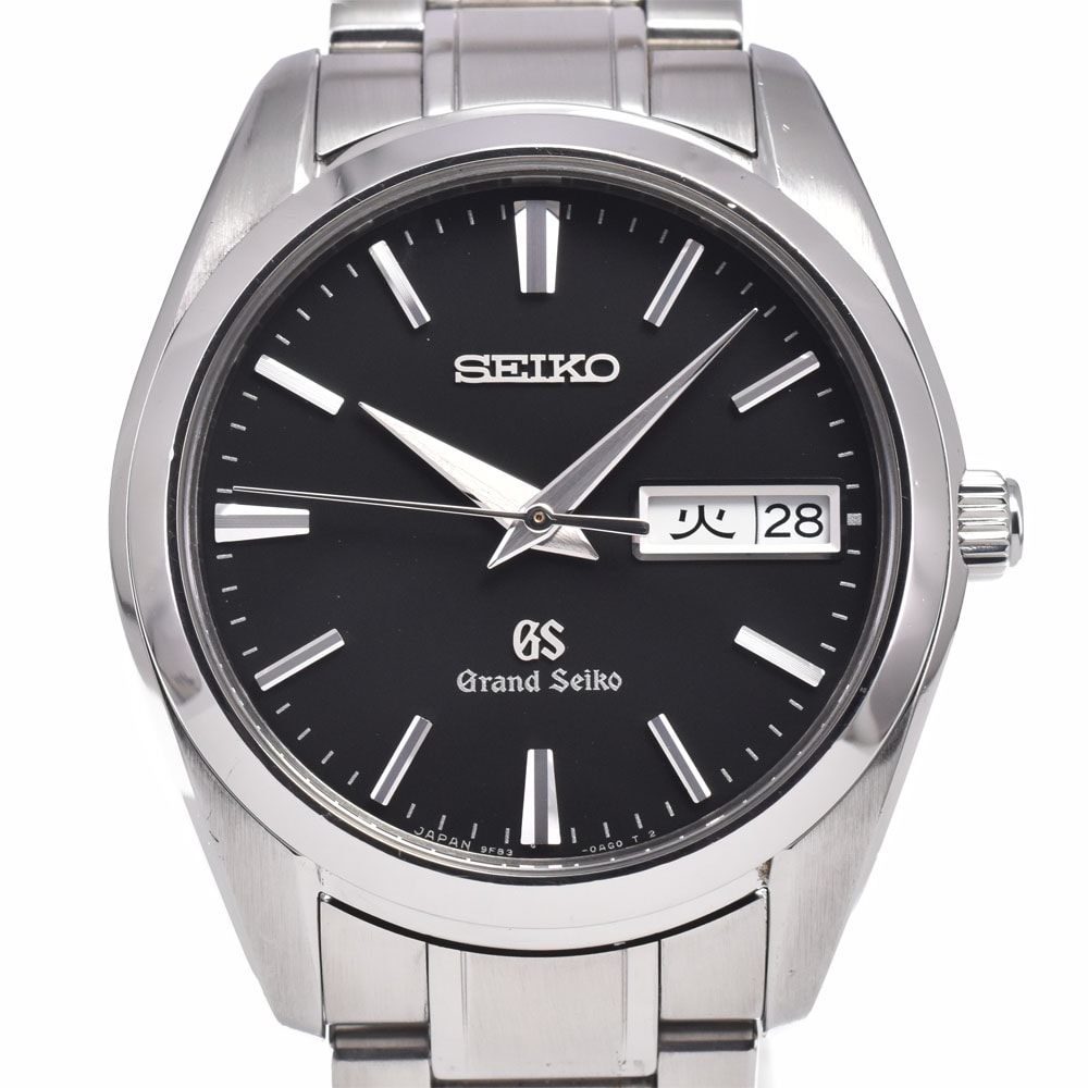 セイコー SEIKO SBGT037/9F83-0AH0 グランドセイコー デイト ブラック クォーツ メンズ 良品 腕時計 A#149347