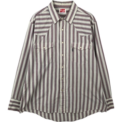 古着 80年代 リーバイス Levi's 64645-9928 長袖 ウエスタンシャツ メンズXL相当/eaa650804