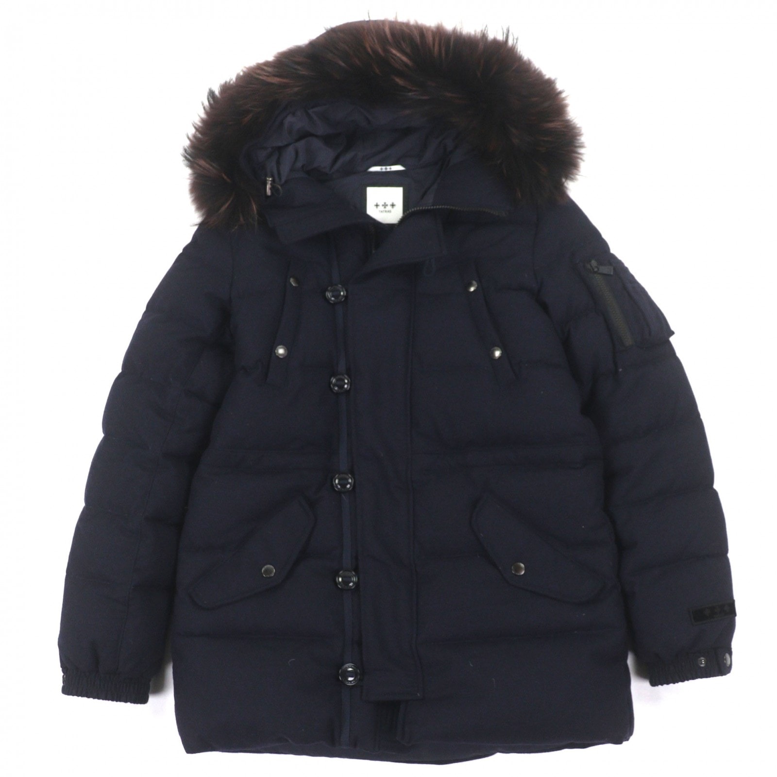 美品 タトラス ダウンジャケット ネイビー メンズ 2 MTA4SH4193