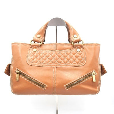 CELINE(セリーヌ) ブギーバッグ ハンドバッグ キルティング レザー ブラウン ゴールド金具 SP00/66 レディース【中古】