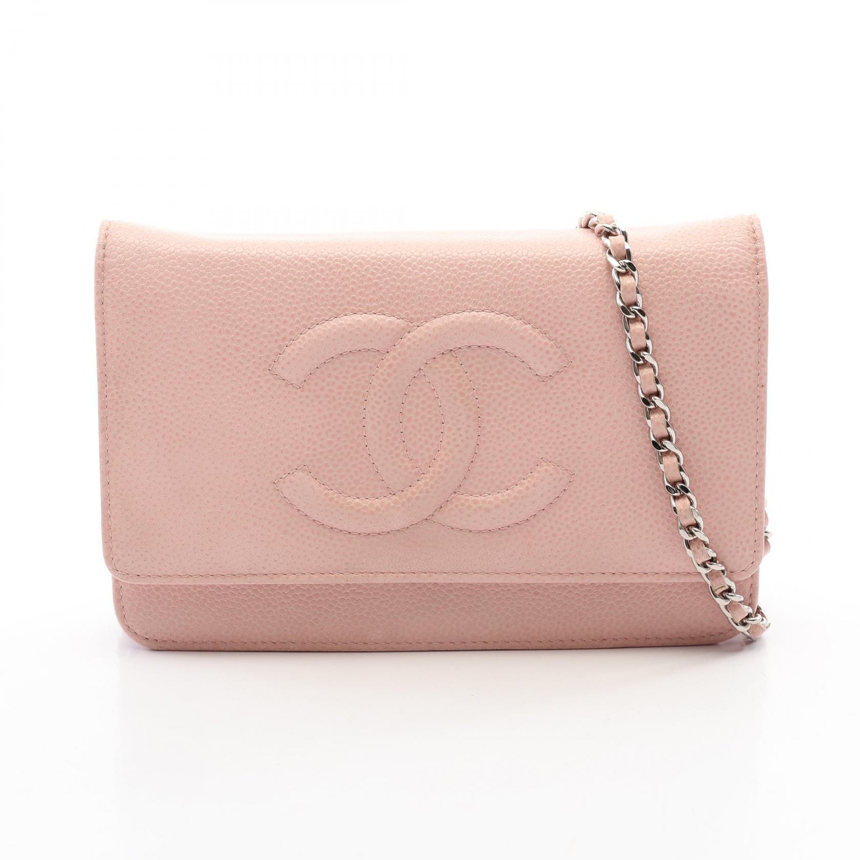 シャネル CHANEL ココマーク ショルダーバッグ バッグ キャビアスキン(グレインドカーフ) レディース ピンク系 【中古】