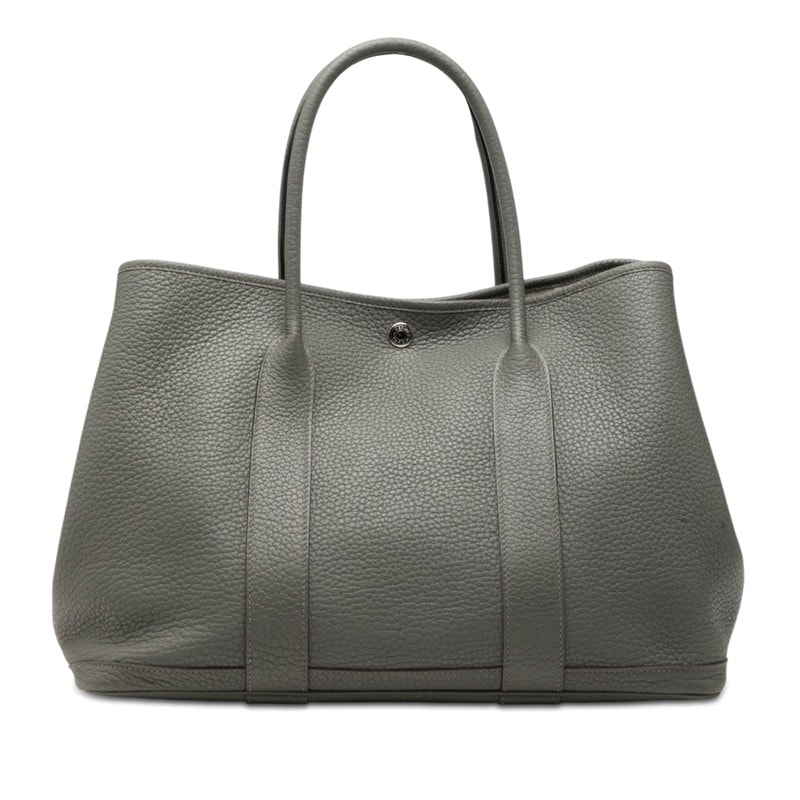 エルメス ガーデンパーティPM トートバッグ ハンドバッグ グレー系 ネゴンダ レディース HERMES 【中古】