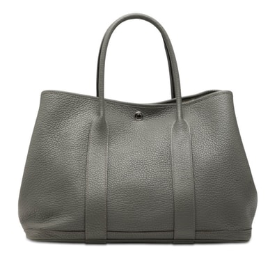 エルメス ガーデンパーティPM トートバッグ ハンドバッグ グレー系 ネゴンダ レディース HERMES 【中古】