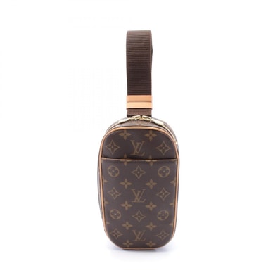 ルイ・ヴィトン LOUIS VUITTON ポシェットガンジュ ウエストバッグ ボディバッグ バッグ PVCコーティングキャンバス レザー モノグラム メンズ レディース ブラウン系 M51870 【中古】