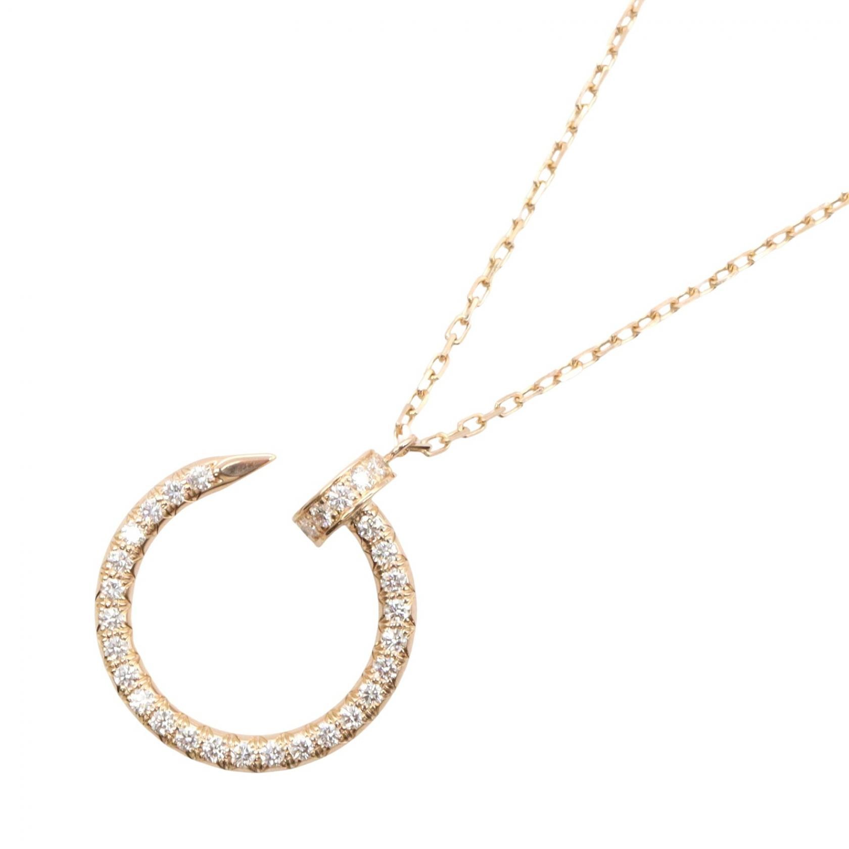 カルティエ CARTIER ジュストアンクル ダイヤ ネックレス ネックレス ジュエリー K18PG(ピンクゴールド) ダイヤモンド レディース ゴールド系 / クリア系 B7224893 【中古】
