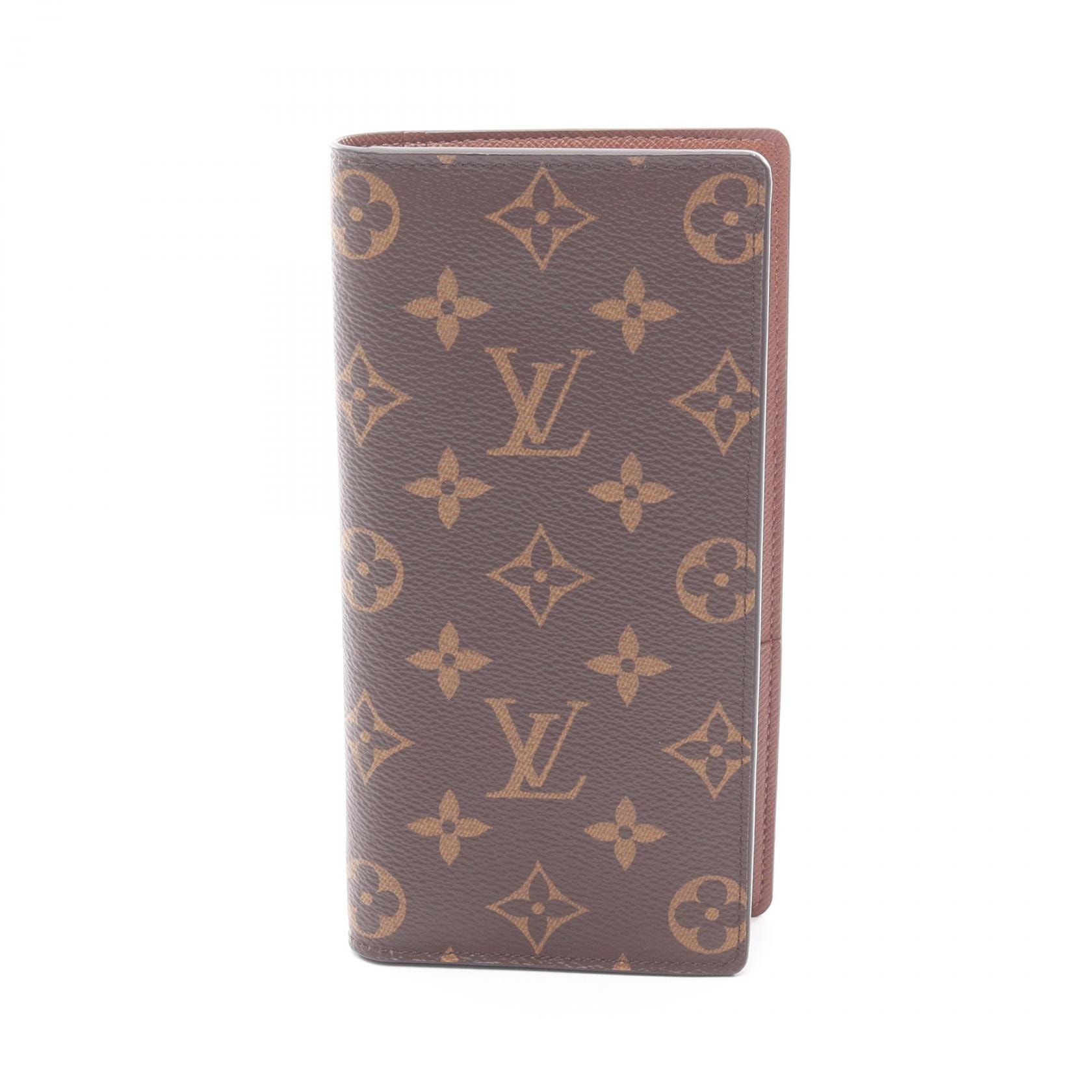 ルイ・ヴィトン LOUIS VUITTON ポルトフォイユ ブラザ モノグラム 二つ折り長財布 財布 PVC メンズ レディース ブラウン系 M66540 【中古】