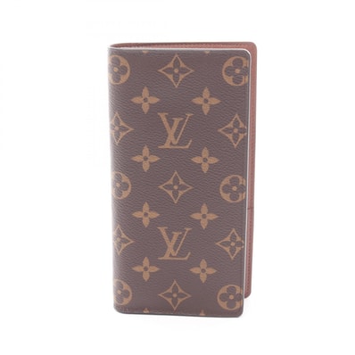 ルイ・ヴィトン LOUIS VUITTON ポルトフォイユ ブラザ モノグラム 二つ折り長財布 財布 PVC メンズ レディース ブラウン系 M66540 【中古】