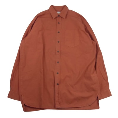 ACNE STUDIOS アクネストゥディオズ 長袖シャツ 20SS FN-MN-SHIR000176 Oversized Cotton Shirt オーバーサイズコットンシャツ 長袖シャツ オレンジ系 46【中古】