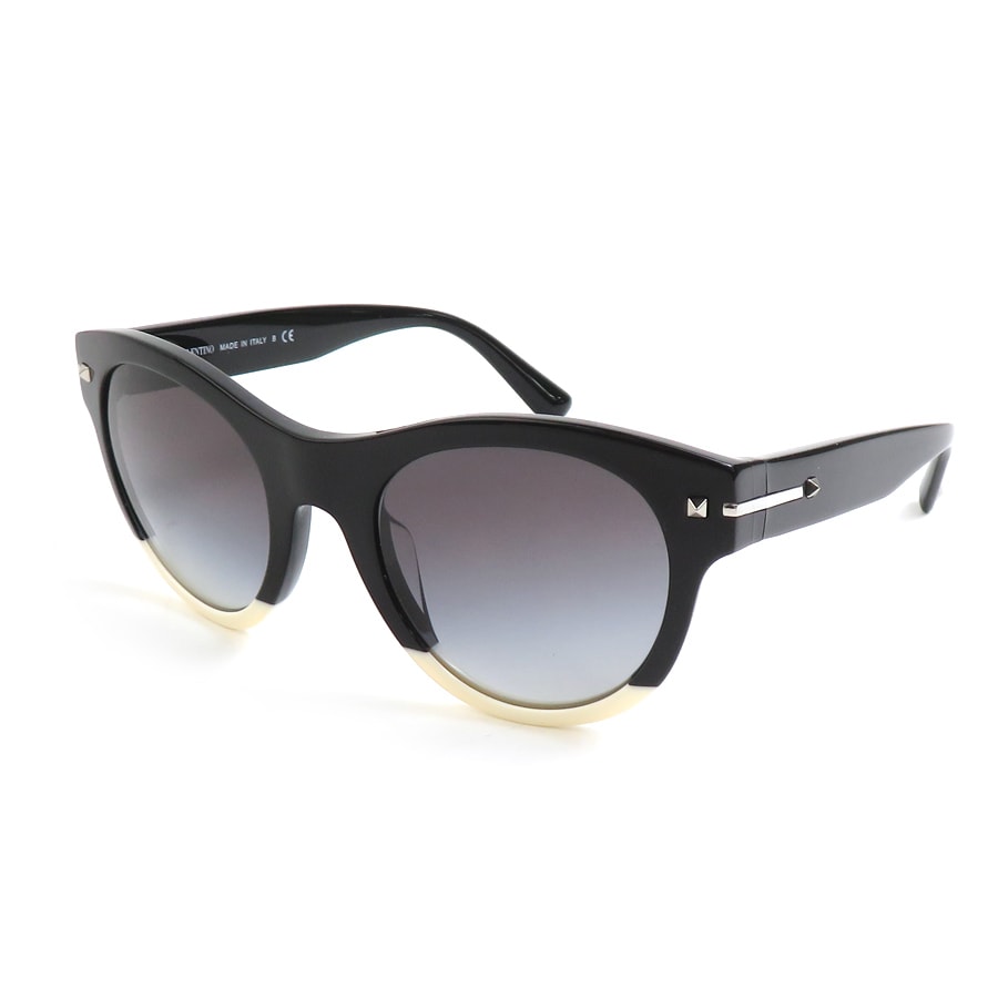 ヴァレンティノ ガラヴァーニ Valentino Garavani サングラス プラスチック ブラック×ホワイト レディース【中古】 h31160i