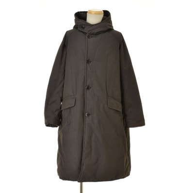 COMOLI Insulation Hooded Coat "Black"