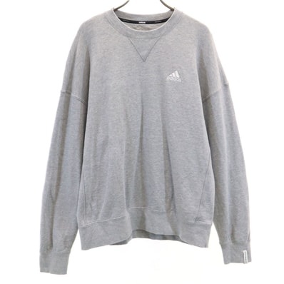adidas アディダス 長袖 スウェット トレーナー L グレー