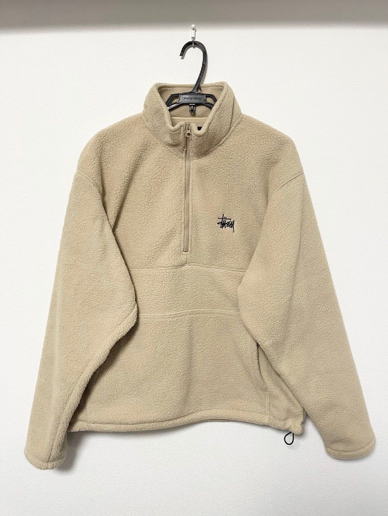 Stussy HALF ZIP MOCK NECK "Beige"