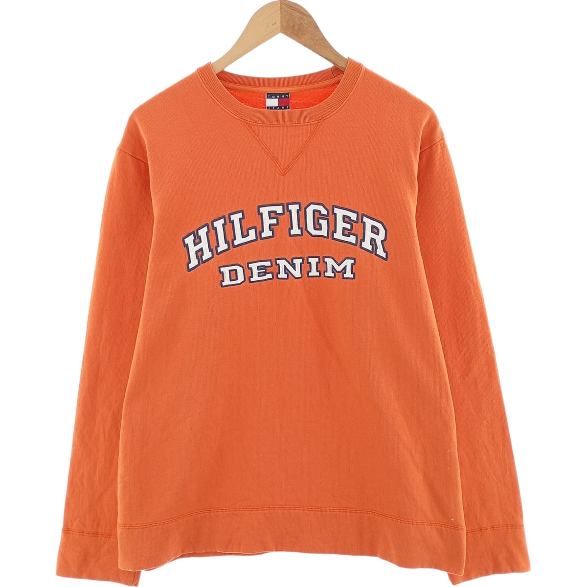 古着 90年代 トミーヒルフィガー TOMMY HILFIGER JEANS ロゴスウェットシャツ トレーナー メンズM相当 ヴィンテージ/eaa417045