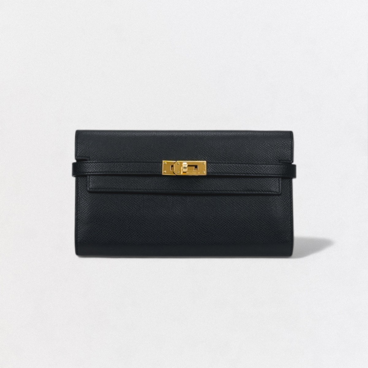 エルメス ケリー ウォレット ロング ヴォーエプソン "ノワール/ゴールド"