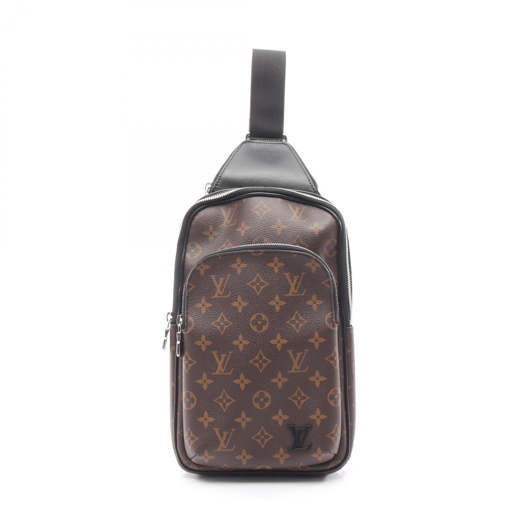 ルイ・ヴィトン LOUIS VUITTON アヴェニュー スリングバッグ モノグラムマカサー ウエストバッグ ボディバッグ バッグ PVCコーティングキャンバス レザー モノグラム・マカサー メンズ ブラウン系 / ブラック系 M46327 【中古】