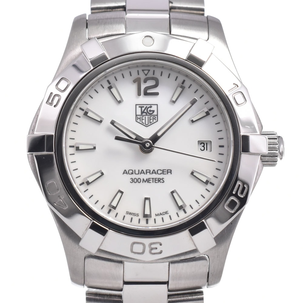 タグホイヤー TAG HEUER WAF1414.BA0812 アクアレーサー ホワイトシェル クォーツ レディース 美品 箱・保証書付き 腕時計 L#150635