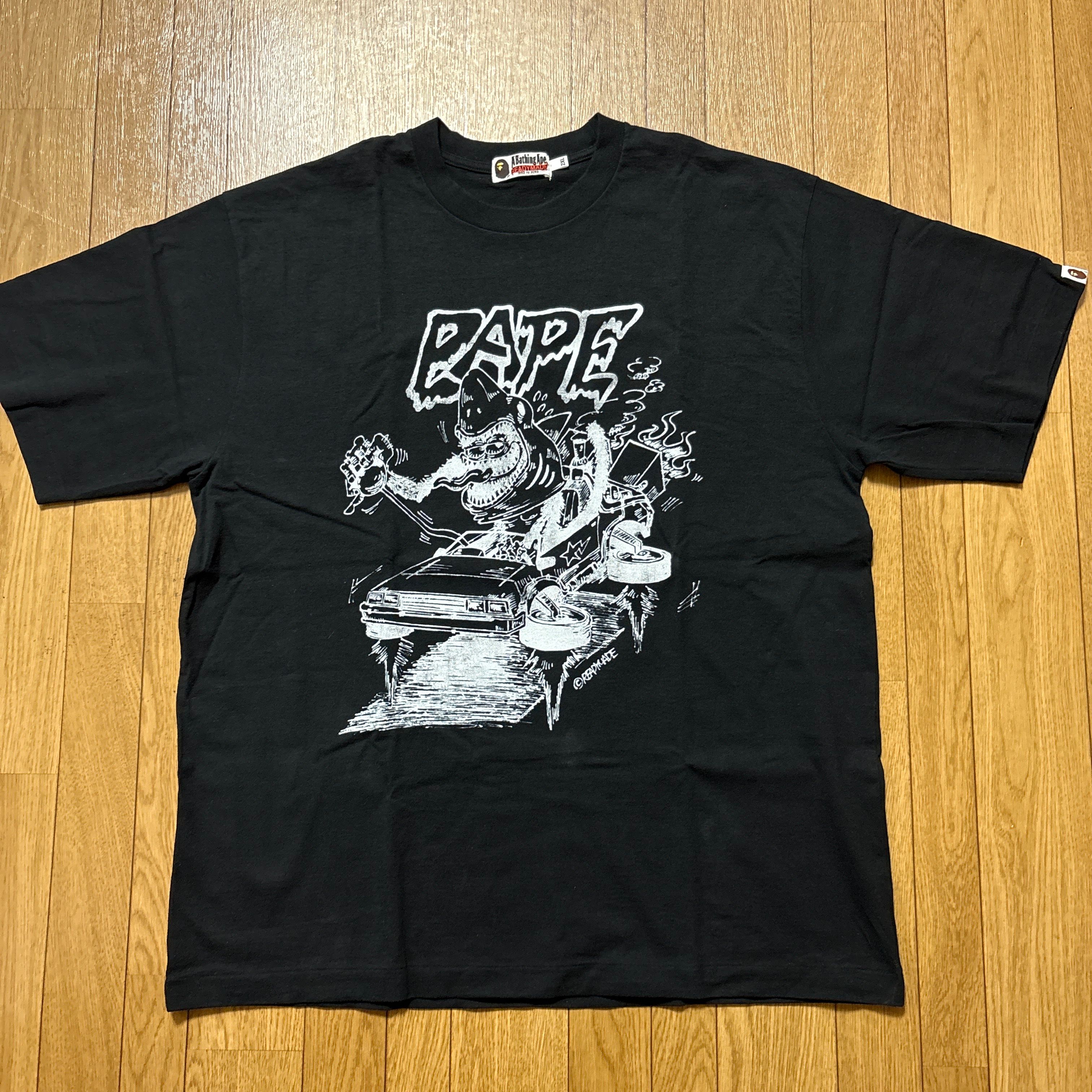 A BATHING APE / READYMADE SHARK WIDE TEE "Black"