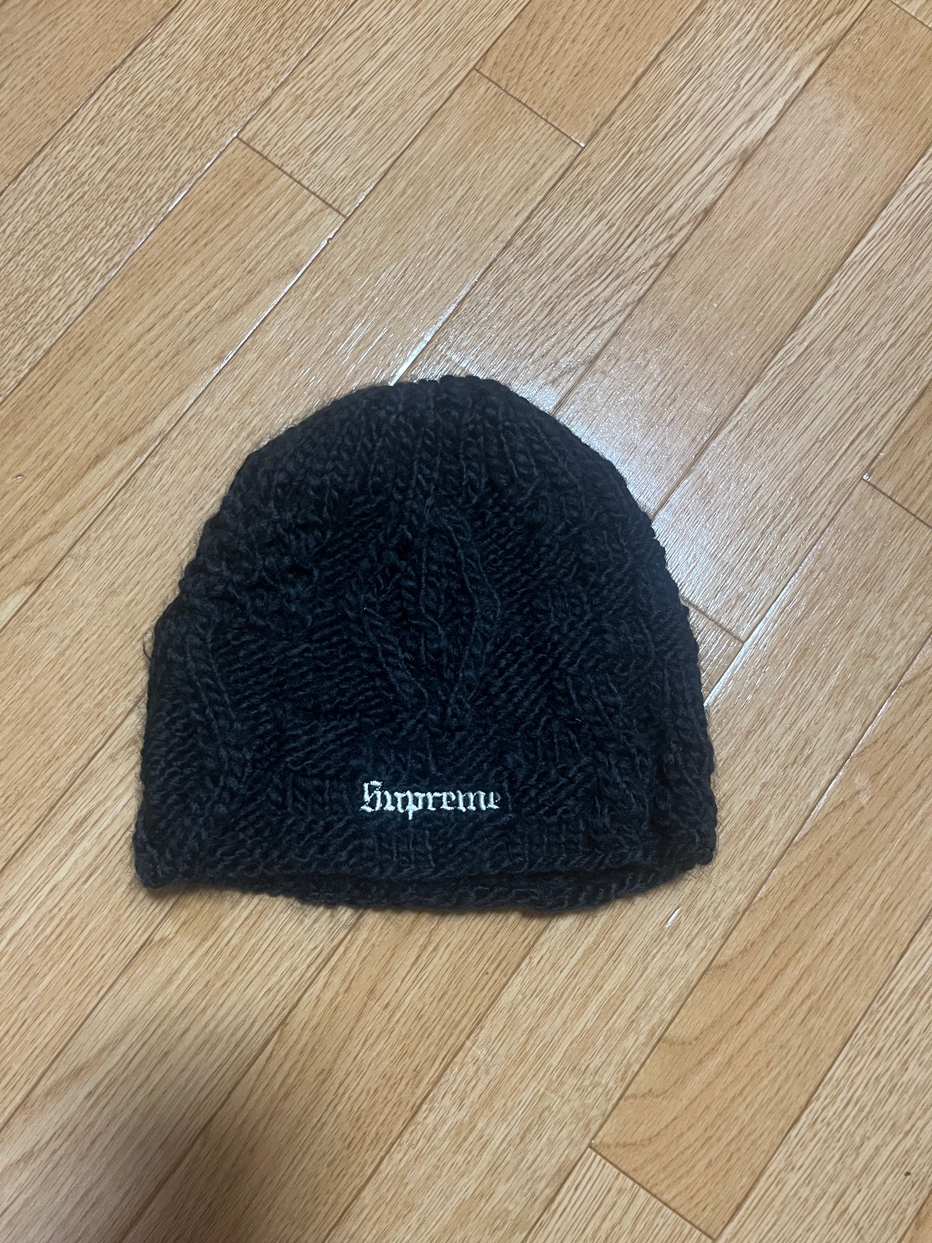 未使用に近い】シュプリーム ブロック ニット ビーニー 