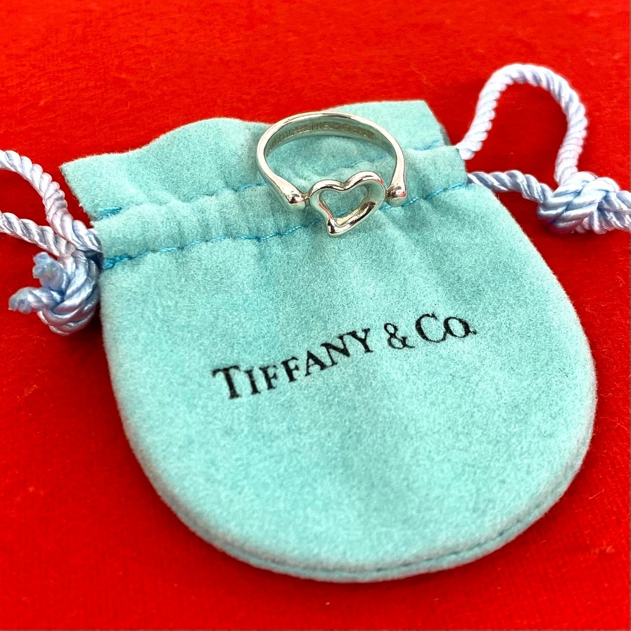 TIFFANY&Co. ティファニー オープン ハート リング シルバー925 リング・指輪 6号 シルバー
 03385