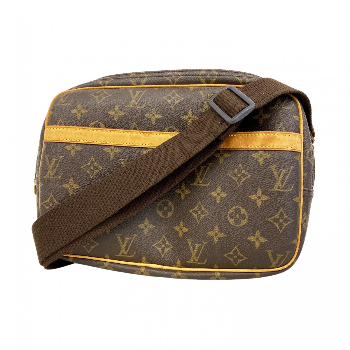 【6dc3171-h】ルイヴィトン ショルダーバッグ モノグラム リポーターPM M45254 ブラウン【中古】レディース