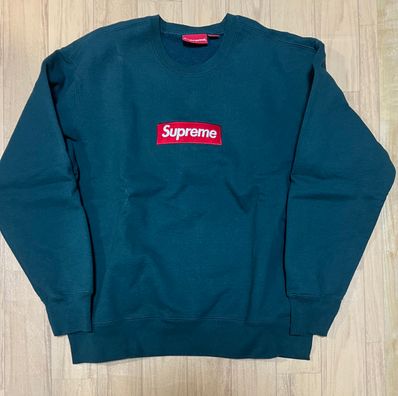 Supreme Box Logo Crewneck "Dark Pine" (22FW)