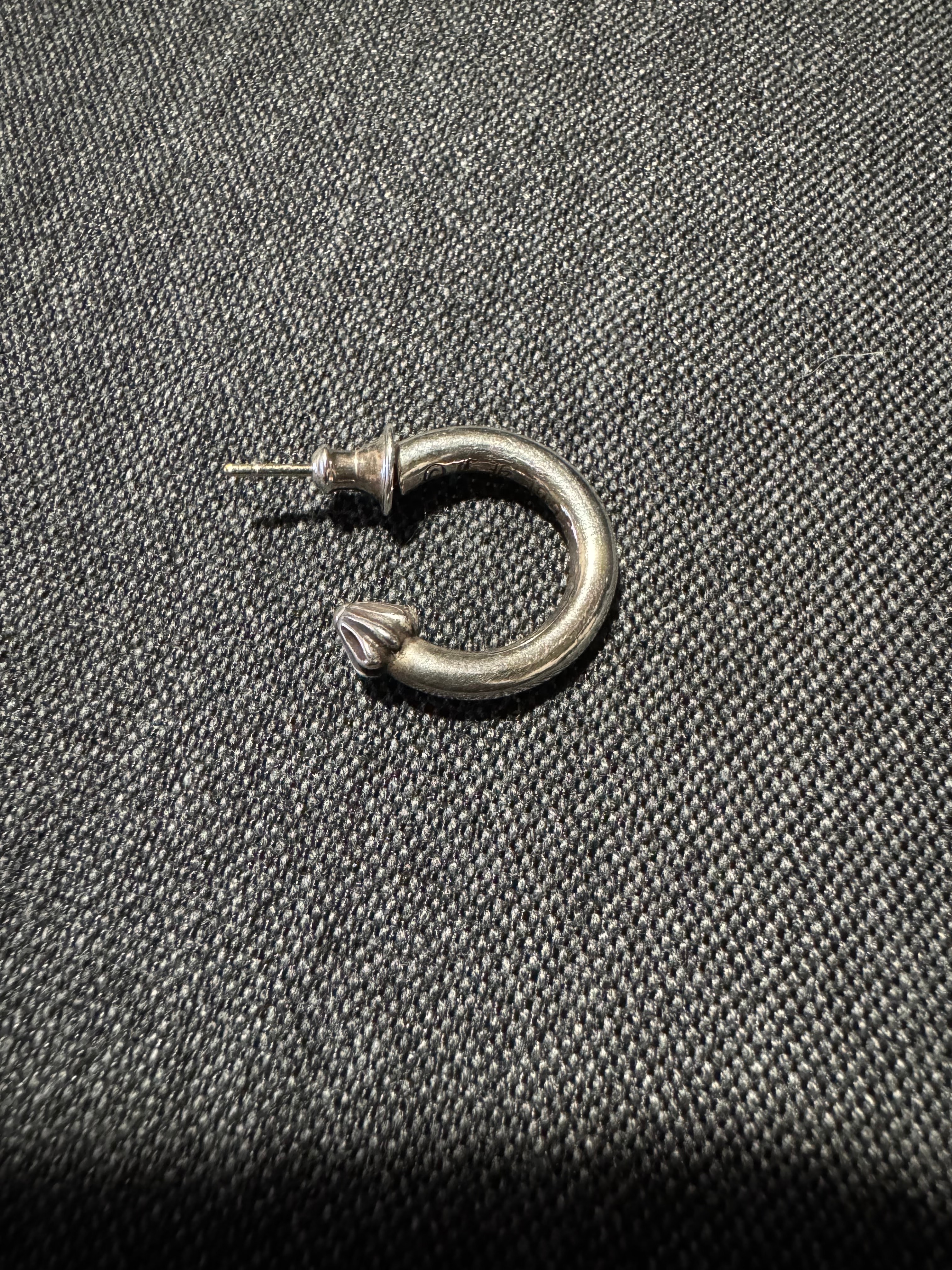 Chrome Hearts Hoop Plain Earrings "Silver"