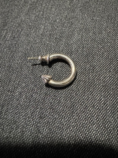 Chrome Hearts Hoop Plain Earrings "Silver"