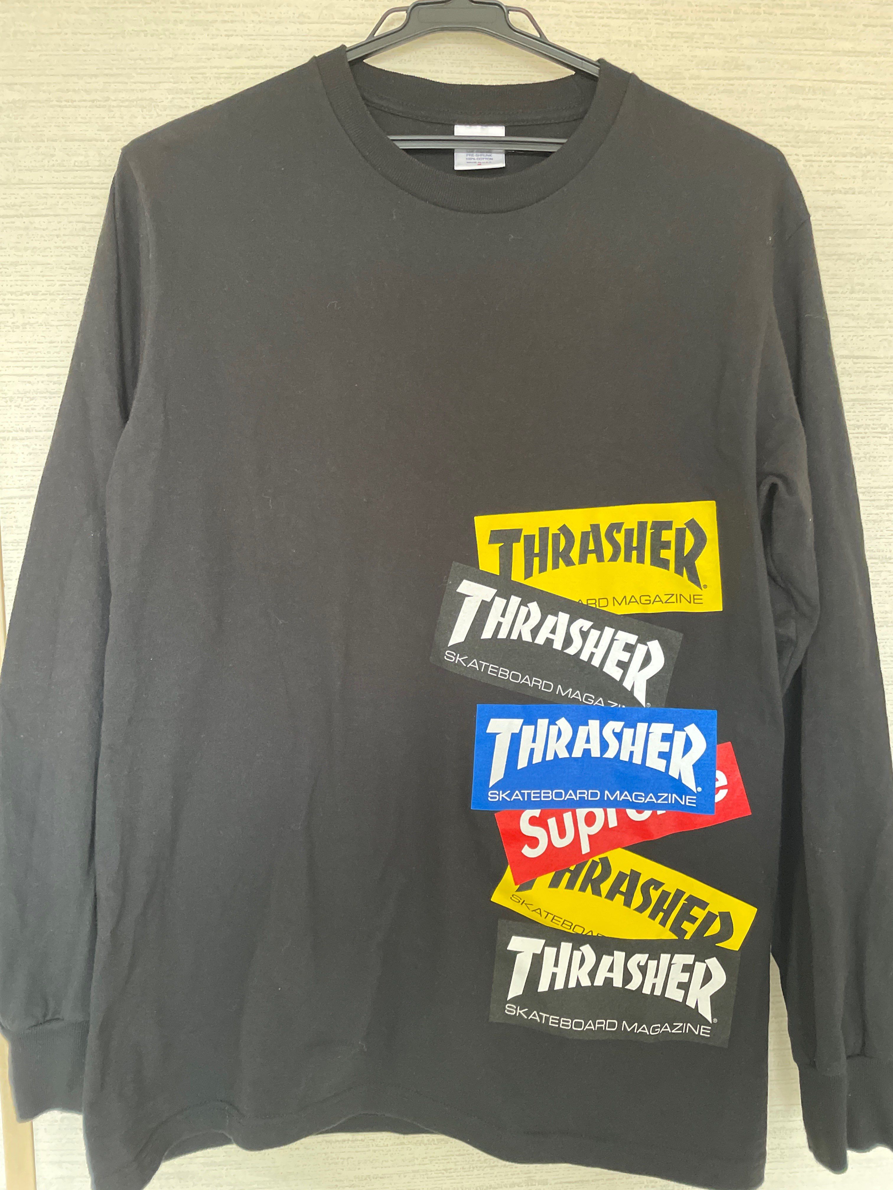 Supreme / Thrasher® Multi Logo L/S Tee "Black"